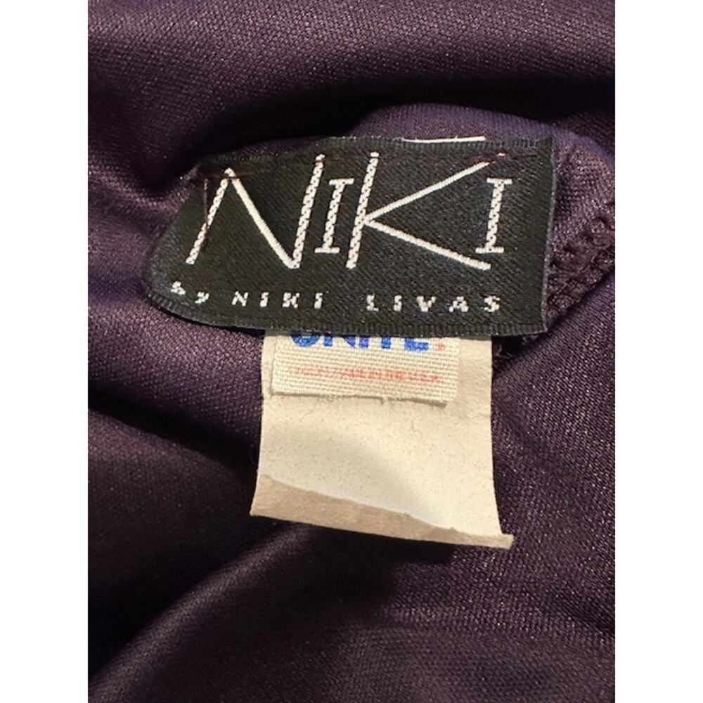Niki Livas Y2k Whimsygoth Purple Floral Low Back Prom Gown Dress Sz Small EUC - Picture 5 of 6